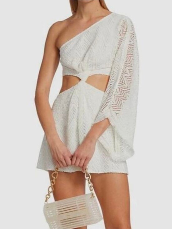 Ramy Brook Dresses & Skirts - Ramy Brook Lace Henrietta Cutout One Shoulder Dress Size M NWT Festival
